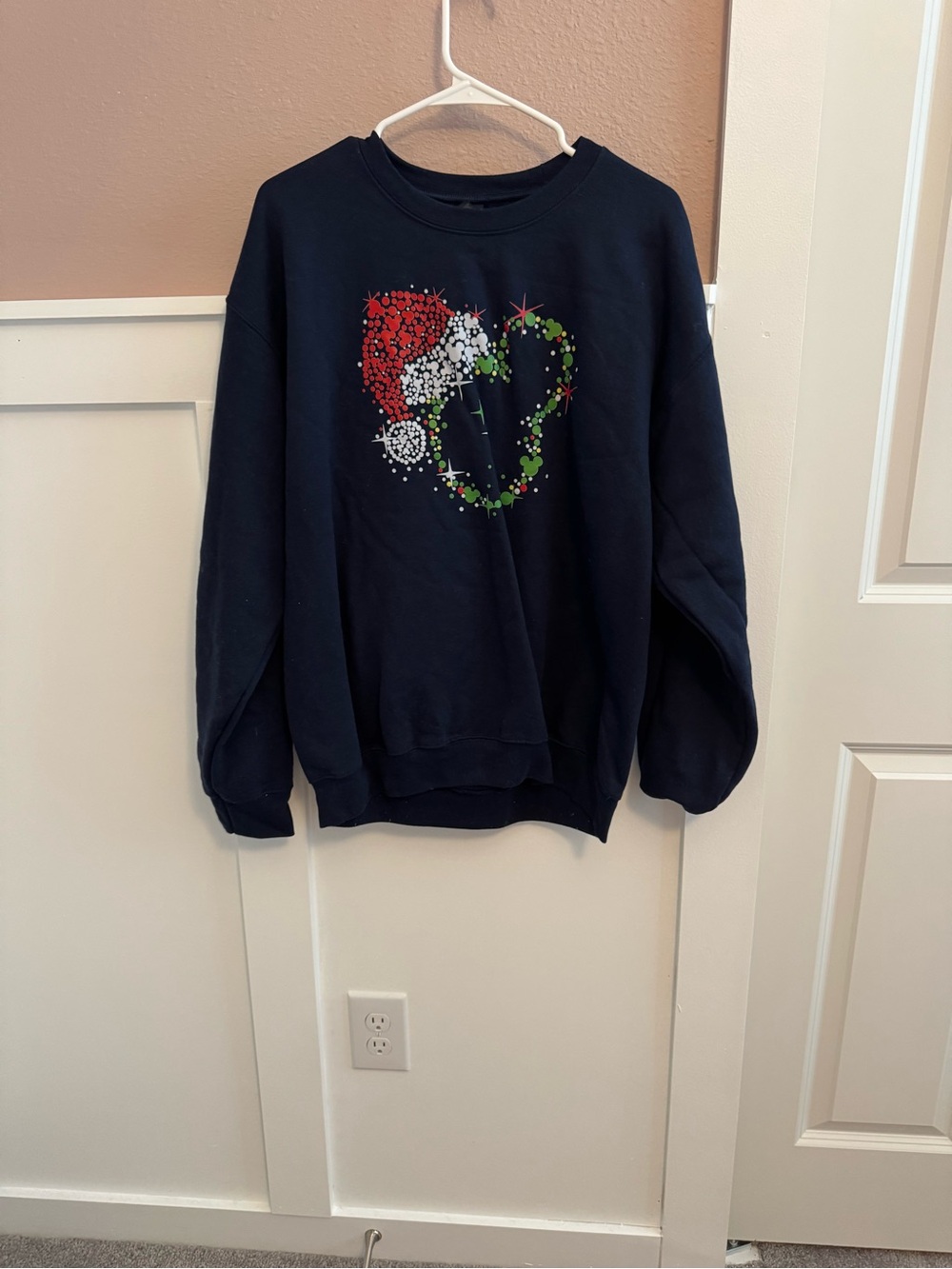 Disney Mickey Mouse Holiday Wreath Crewneck Sweatshirt